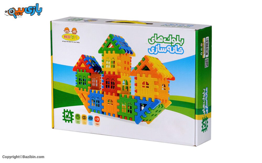 بازی بلوک های خانه سازی 48 قطعه رد تویز