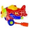اسباب بازی کوکی مکانیک هواپیما فرفره های رنگی 4