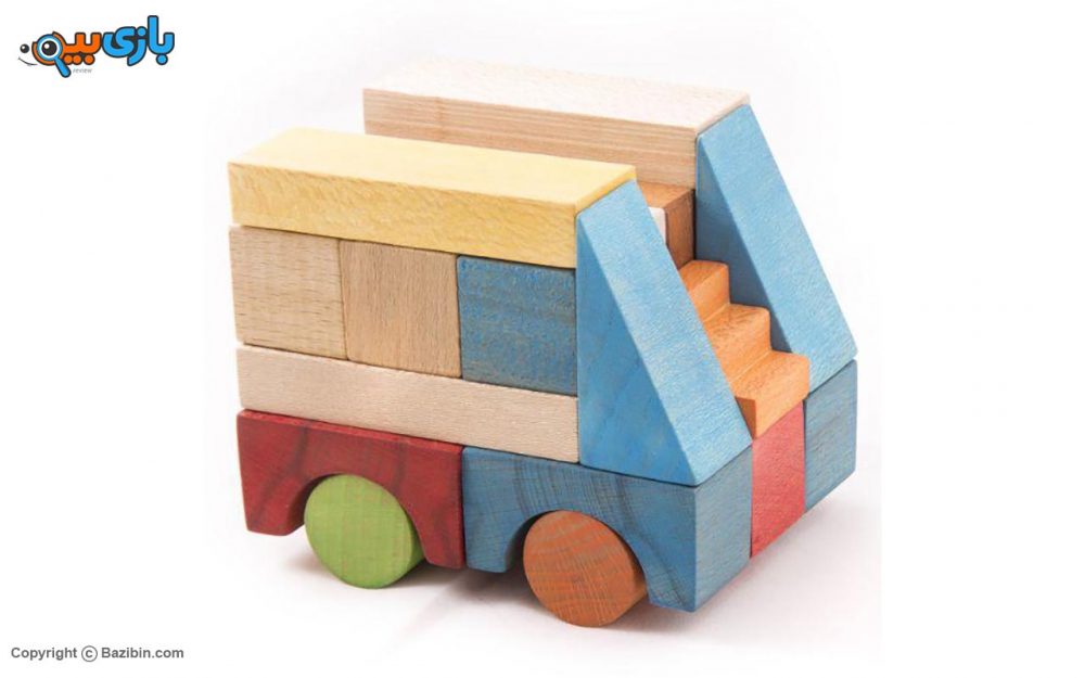 سپتااسباب بازی بریکس چوبی 40 قطعه جعبه ی چوبی سپتا 7 1