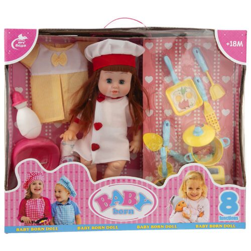 بازی دخترانه ست عروسک سر آشپز بیبی بورن 3