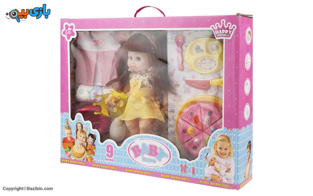 بازی دخترانه عروسک همراه با ست تولد بی بی بورن 2