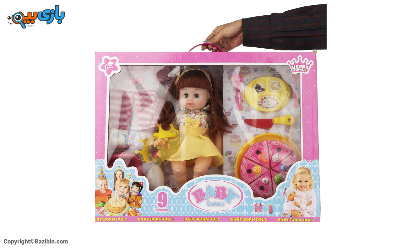 بازی دخترانه عروسک همراه با ست تولد بی بی بورن 9
