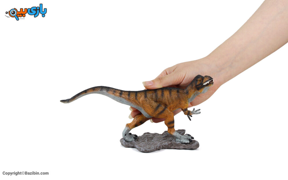 بازی فیگور حیوانات مدل دایناسور تیرکس با زمین نگه دارنده مک تویز 11