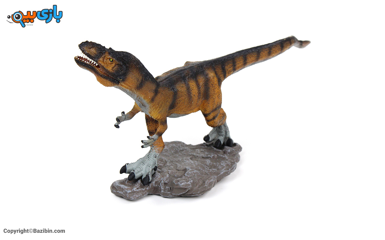 بازی فیگور حیوانات مدل دایناسور تیرکس با زمین نگه دارنده مک تویز 2