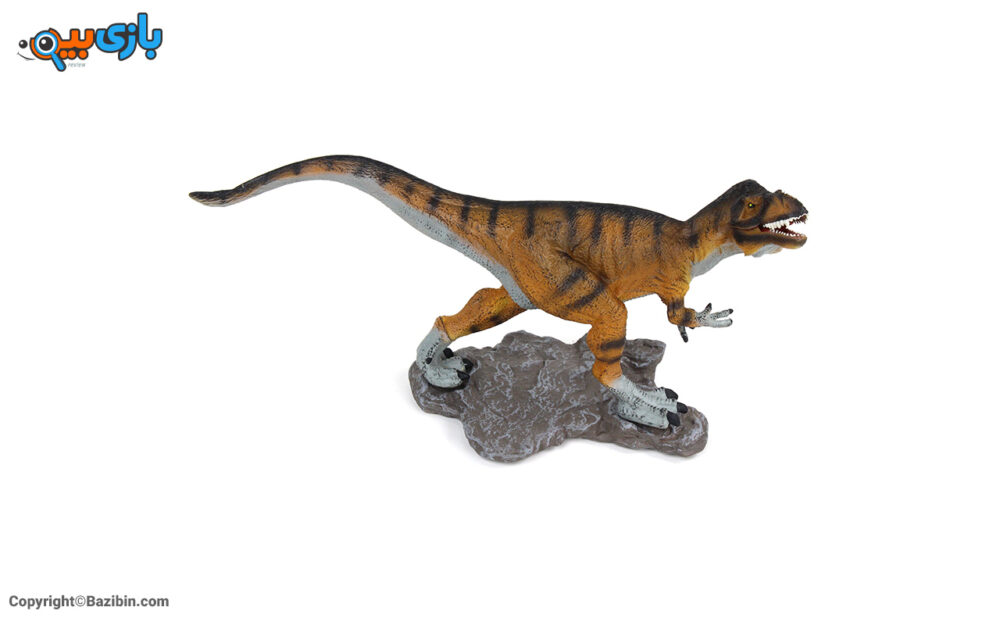 بازی فیگور حیوانات مدل دایناسور تیرکس با زمین نگه دارنده مک تویز 3