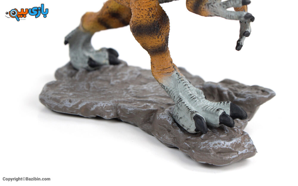 بازی فیگور حیوانات مدل دایناسور تیرکس با زمین نگه دارنده مک تویز 9
