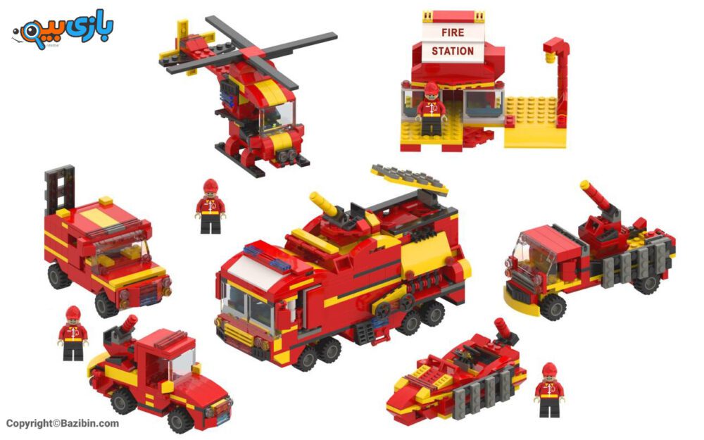 بازی لگو ساختنی 4 مدل آتش نشانی بنار تویز 7