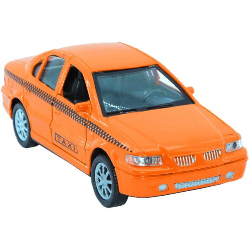 بازی ماشین فلزی مدل سمند تاکسی نارنجی طاها