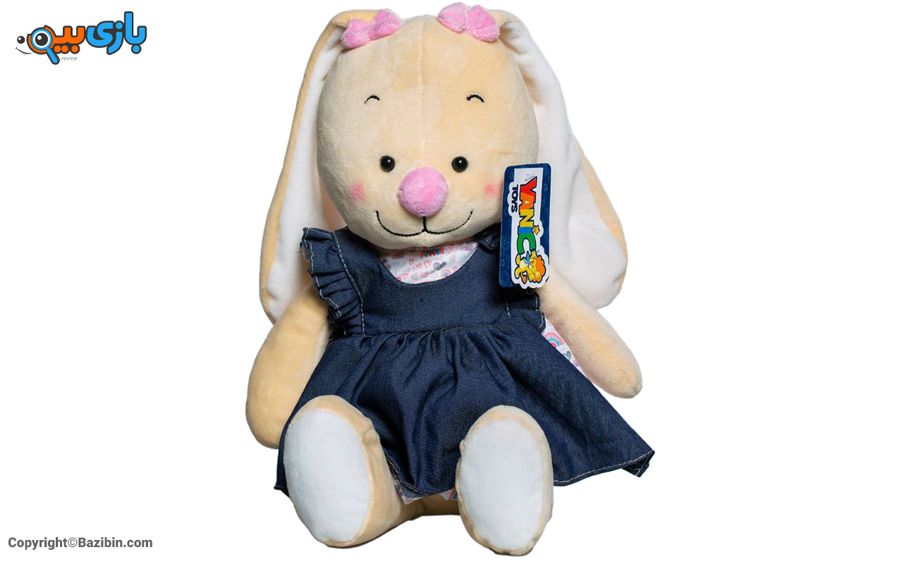 عروسک خرگوش لباس جین دختر یانیک