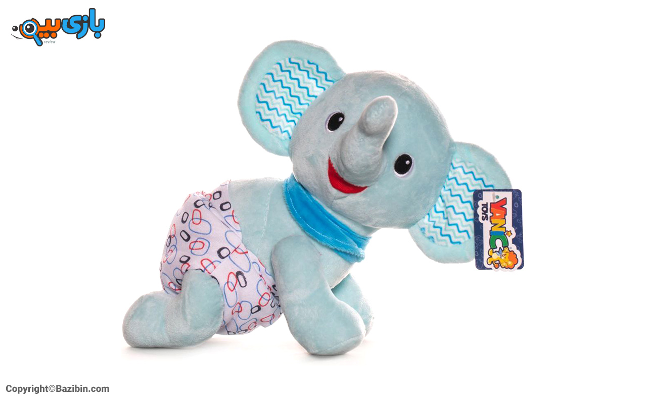 عروسک فیل چهار دست و پا آبی یانیک
