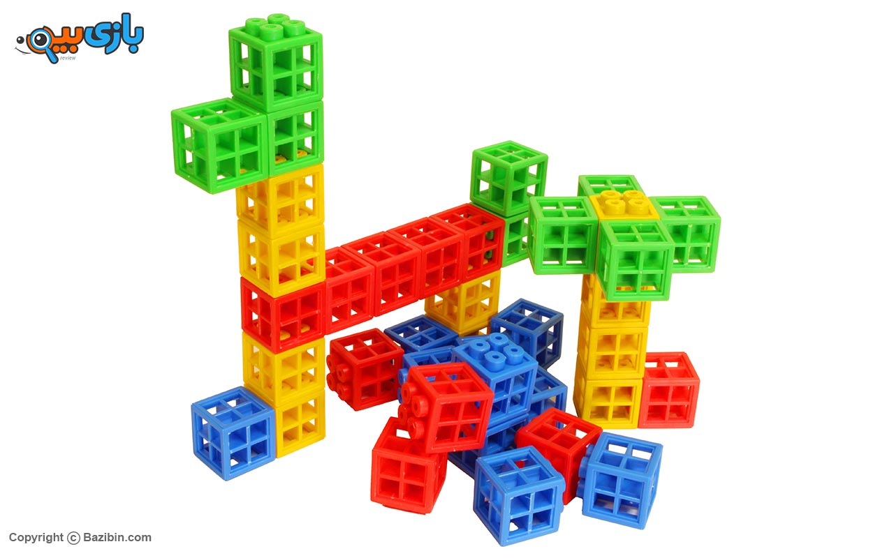 اسباب بازی بلوک ساختنی سه بعدی 40 قطعه شادیجو