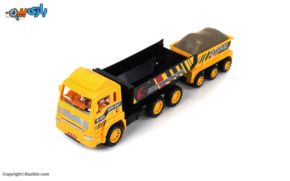 بازی ماشین مدل کامیون یدک کش ۳ مدلی معدن درج 3